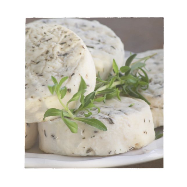 Bloc-note Fromage de chèvre français - chèvre - avec des her (Devant)