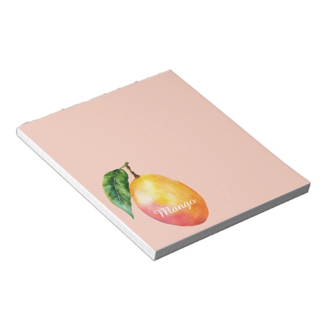 Bloc-note Fruit de mangue jaune rose (Incliné)