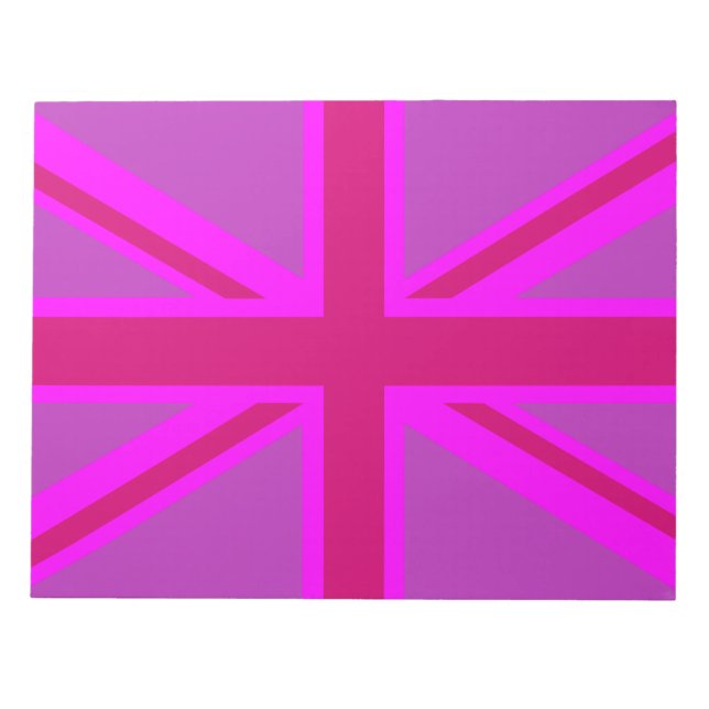 Bloc-note Fuchsia Union Jack (Devant)