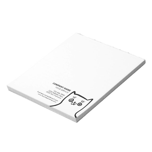 Bloc-note Fun Chat Main Drake Black White Simple Pet Service (Tourné)