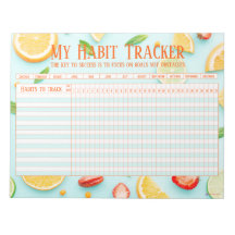Fun frais Fruity nouvelle année Habit Tracker