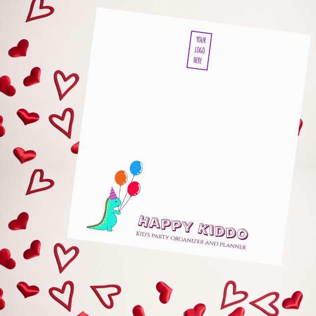 Bloc-note Fun Trex avec le Casquette de la fête et Balloons  (Créateur téléchargé)