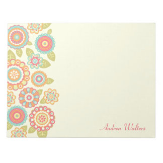 Bloc-note Funky Boho Retro Flowers Mariage