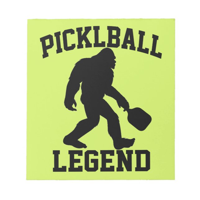 Bloc-note Funny Bigfoot Pickleball Legend (Devant)