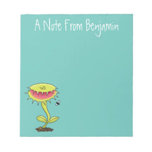 Bloc-note Funny carnivorous Venus fly trap plant cartoon