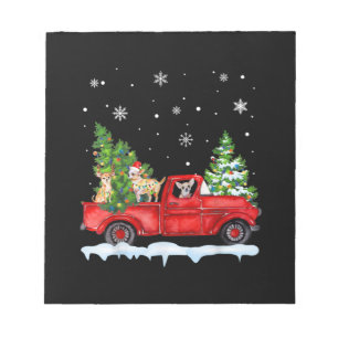 Bloc-note Funny Chihuahua Avec Camion Rouge Noël