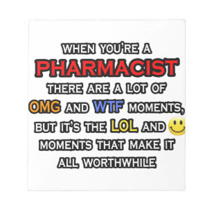 Bloc-note Funny Pharmacien ... OMG WTF LOL