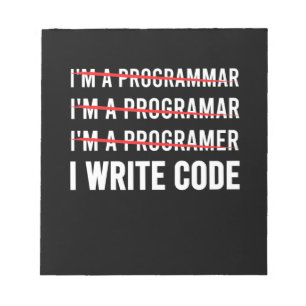 Bloc-note Funny Programmer I Wite Code