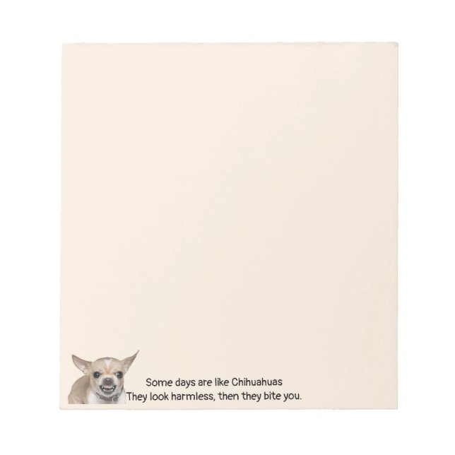 Bloc-note Funny Quote about Life with Chihuahua Dog (Devant)