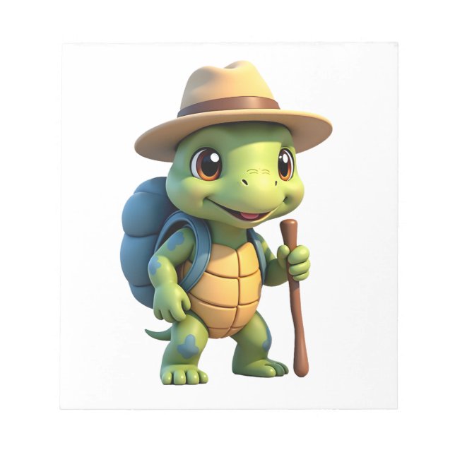 Bloc-note Funny Turtle Hiking Graphic Camping Lover Adventur (Devant)