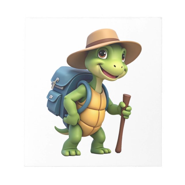 Bloc-note Funny Turtle Hiking Graphic Camping Lover Adventur (Devant)