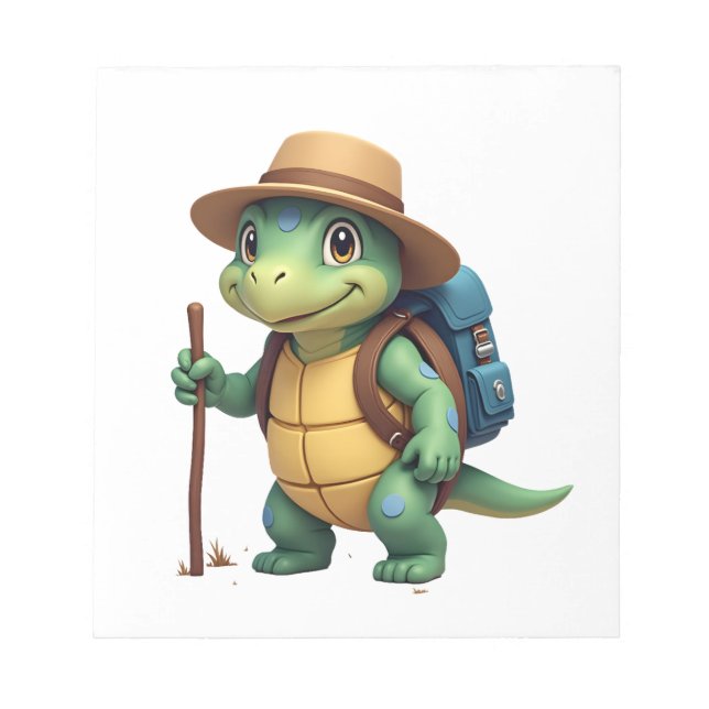 Bloc-note Funny Turtle Hiking Graphic Camping Lover Adventur (Devant)