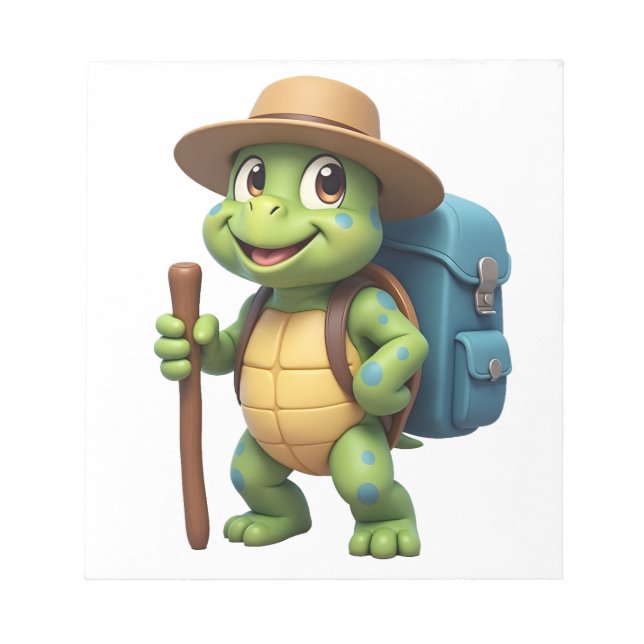 Bloc-note Funny Turtle Hiking Graphic Camping Lover Adventur (Devant)