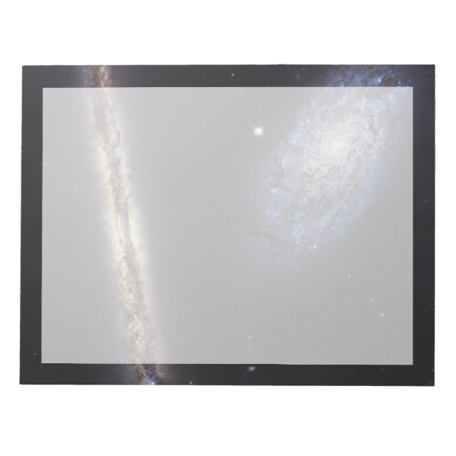 Bloc-note Galaxie Edge-On Ngc 4302 & Galaxie Tilted Ngc 4298 (Devant)