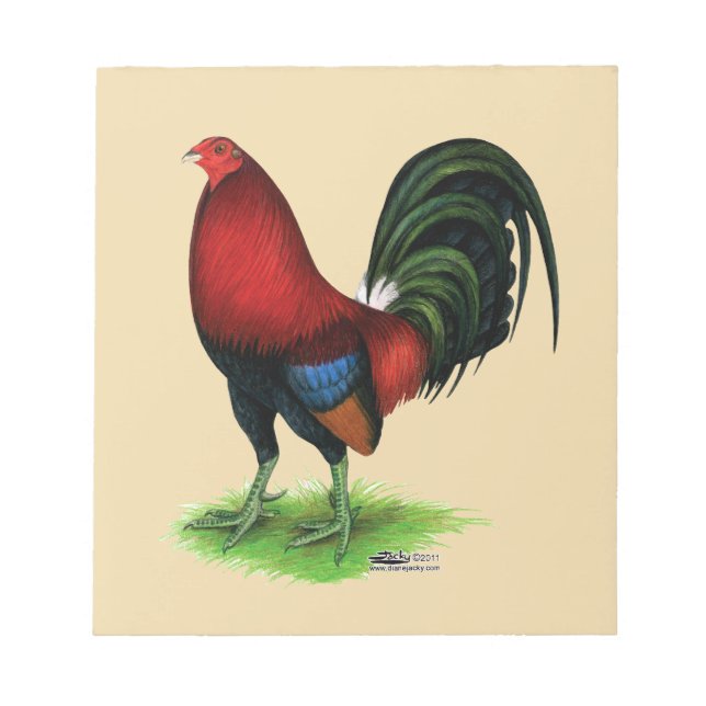 Bloc-note Gamecock : Rouge foncé (Devant)