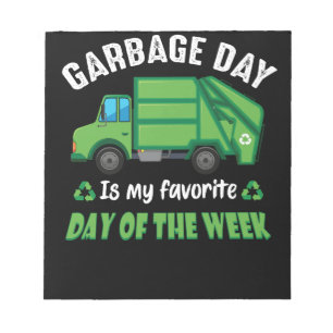 Bloc-note Garbage Day Kids City Garbage Truck