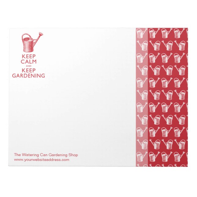 Bloc-note Garder le calme et garder le jardinage Gardener's  (Devant)