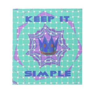 Bloc-note Gardez les Choses Simples : L'Art du Motif de Clar
