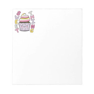 Bloc-note Gâteau Cupcake Kawaii Mignon avec Texte