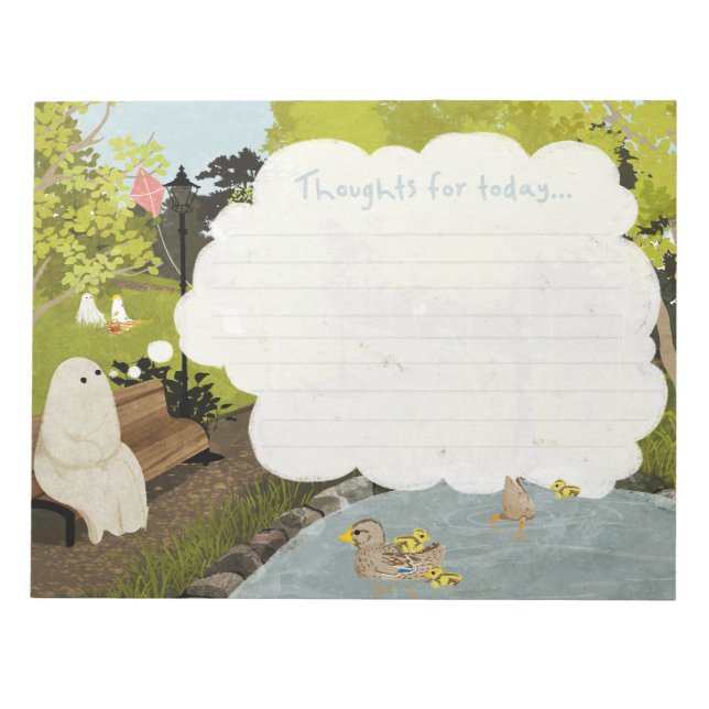 Bloc-note Gfantôme mignon - étang de canard été (Devant)