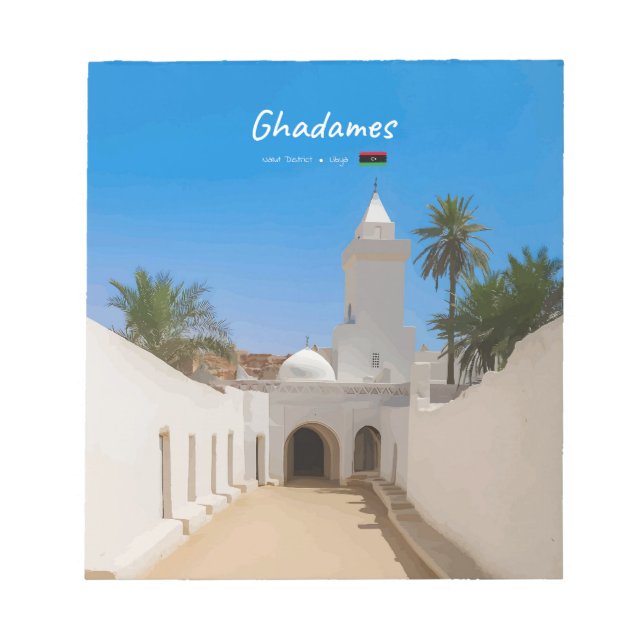 Bloc-note Ghadames, Libye - Mosquée Blanche (Devant)