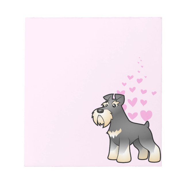Bloc-note Giant/Standard/Miniature Schnauzer Love (Devant)