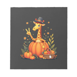 Bloc-note Girafe de la fête de Thanksgiving Femme Automne Ci