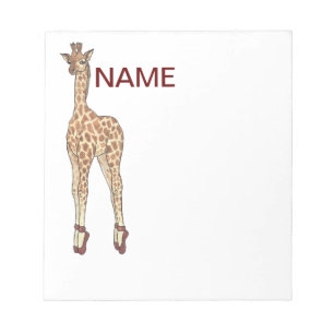 Bloc-note girafe d'orteil de bout