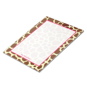 Bloc-note Girafe et bloc - notes personnalisé par rose
