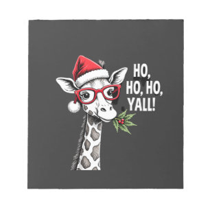 Bloc-note Girafe Mignonne Avec Chapeau De Père Noël Joyeux N