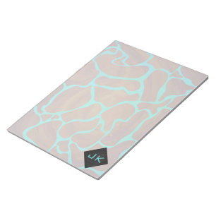 Bloc-note Giraffe Impression Brown et Turquoise