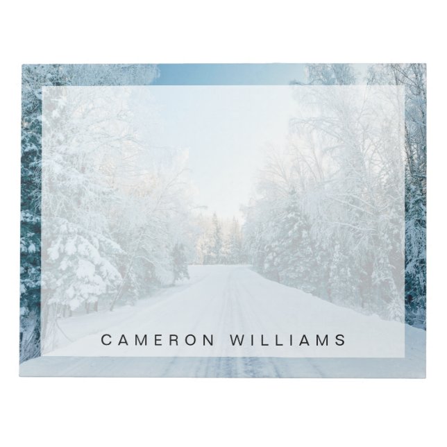 Bloc-note Glace et neige | Route d'hiver gelée Russie, Sibér (Devant)