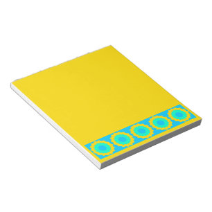 Bloc-note Glaces étoilées en jaune et vert