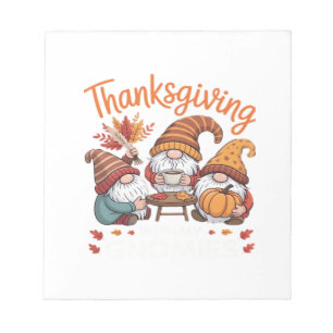 Bloc-note Gnome de Thanksgiving Automne Léopard Dinde T-shir