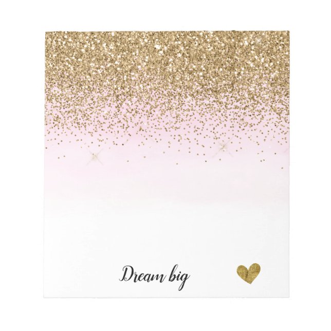 Bloc-note Gold Glam Glitzy Parties scintillant étincelante r (Devant)