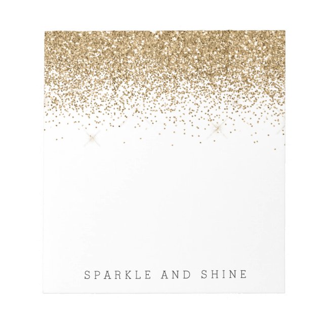 Bloc-note Gold Sparkle Faux glitter (Devant)