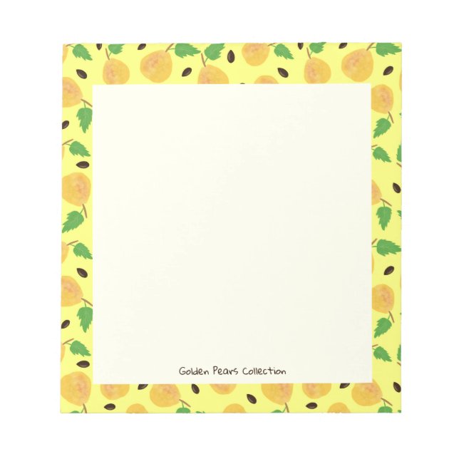 Bloc-note Golden Pears Collection Yellow Bright (Devant)