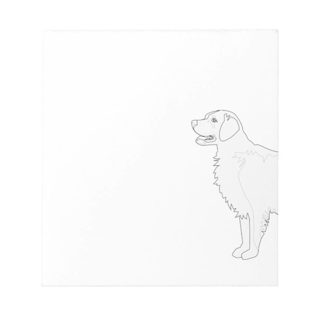 Bloc-note Golden Retriever prêt pour la conception couleur (Devant)