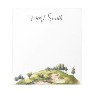Bloc-note Golf avec des cadeaux de nom pour golfeur