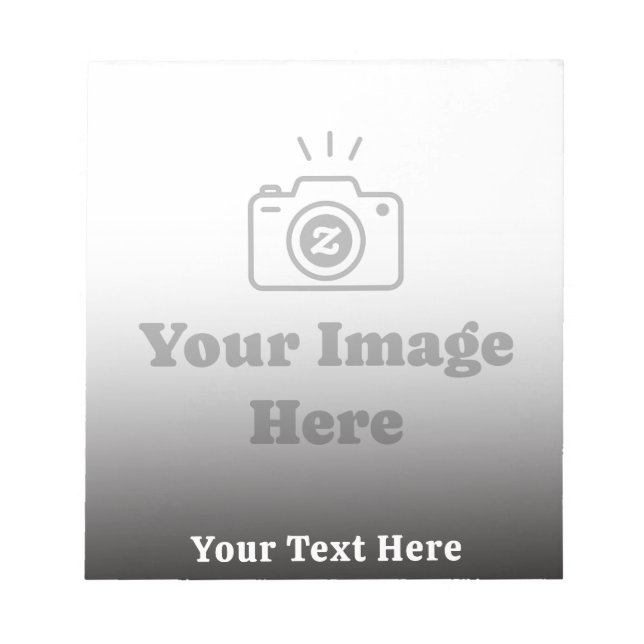 Bloc-note Gradient Texte et Image personnalisés  (Devant)