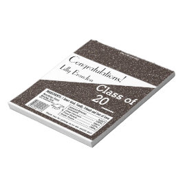 Bloc-note Graduation scolaire Candy Bar Wrapper Party Favori