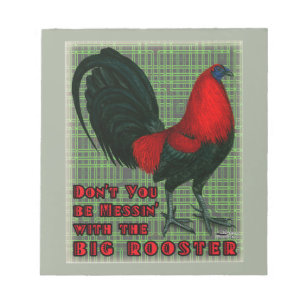 Bloc-note Grand Coq Rouge
