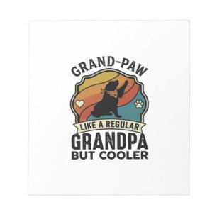 Bloc-note Grand Paw Grand-père Chien Rétro Coucher de soleil