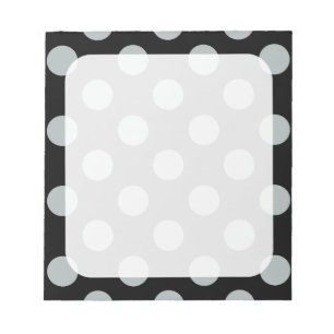Bloc-note Grands points noirs et gris