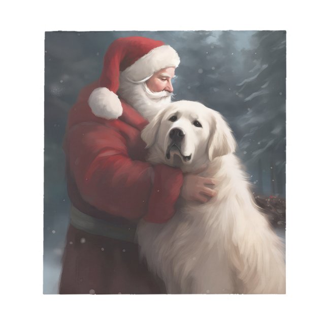Bloc-note Grands Pyrénées avec Noël Festif du Père Noël (Devant)