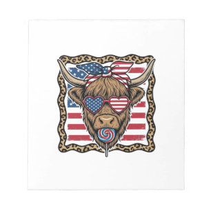 Bloc-note Graphique de drapeau vintage de vache des Highland