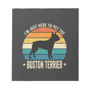 Bloc-note Graphique Rétro pour Amoureux de Boston Terrier_1