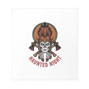 Bloc-note Graphisme de gravure de guerrier Halloween vintage