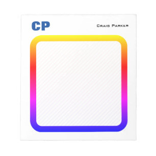 Bloc-note Gras Monogramme Professionnel Simple Minimaliste