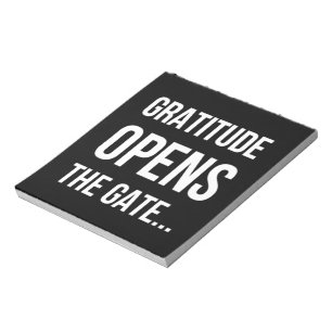 Bloc-note Gratitude ouvre la citation inspirante Gate